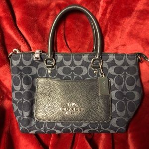 NWT Coach Mini Emma denim